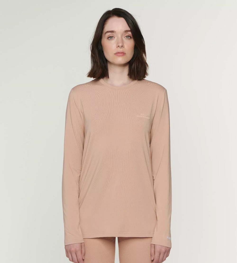 Sloggi 032c X Unisex Shirt New Beige | 70948-MQFS