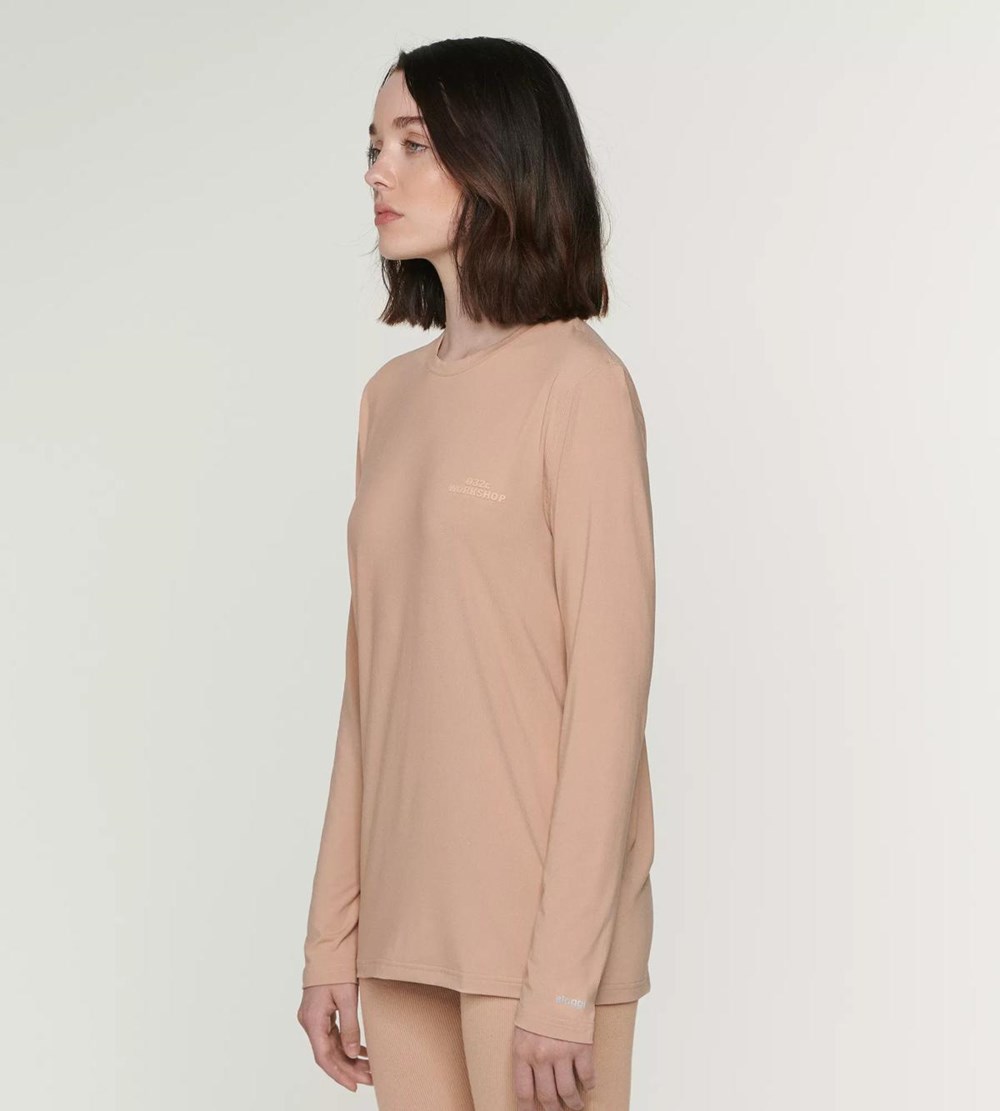 Sloggi 032c X Unisex Shirt New Beige | 70948-MQFS