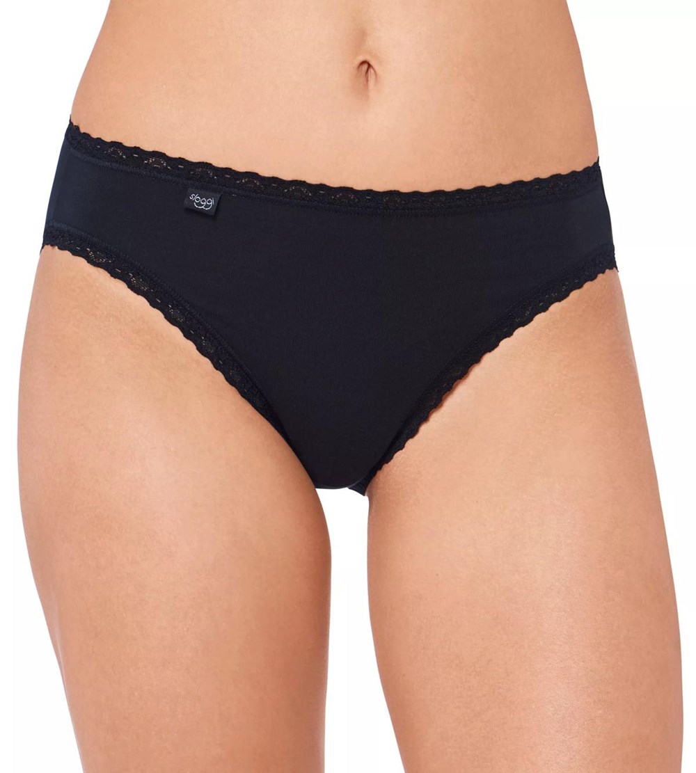 Sloggi 24/7 Cotton Lace Tai Brief Black | 13958-NUMC