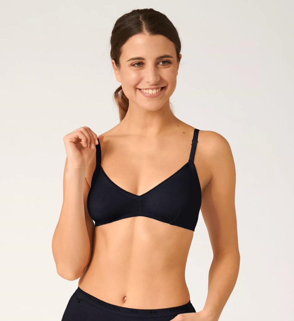 Sloggi 24/7 Cotton Non-wired Bra Black | 50693-YVUO