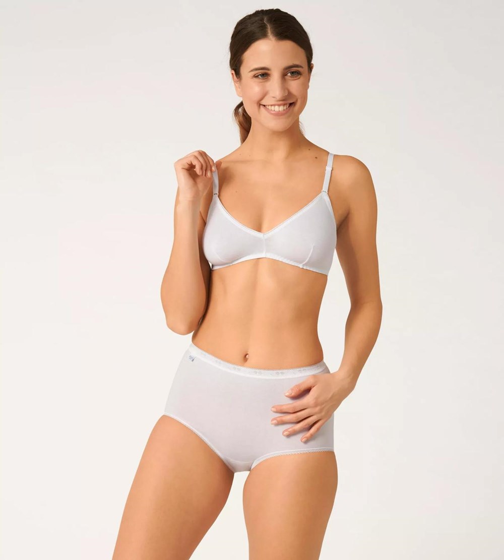 Sloggi 24/7 Cotton Non-wired Bra White | 24768-JZQR