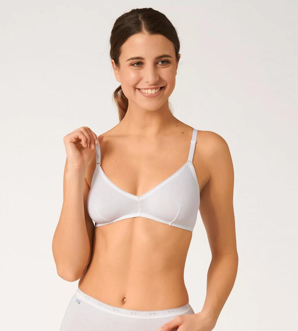 Sloggi 24/7 Cotton Non-wired Bra White | 24768-JZQR