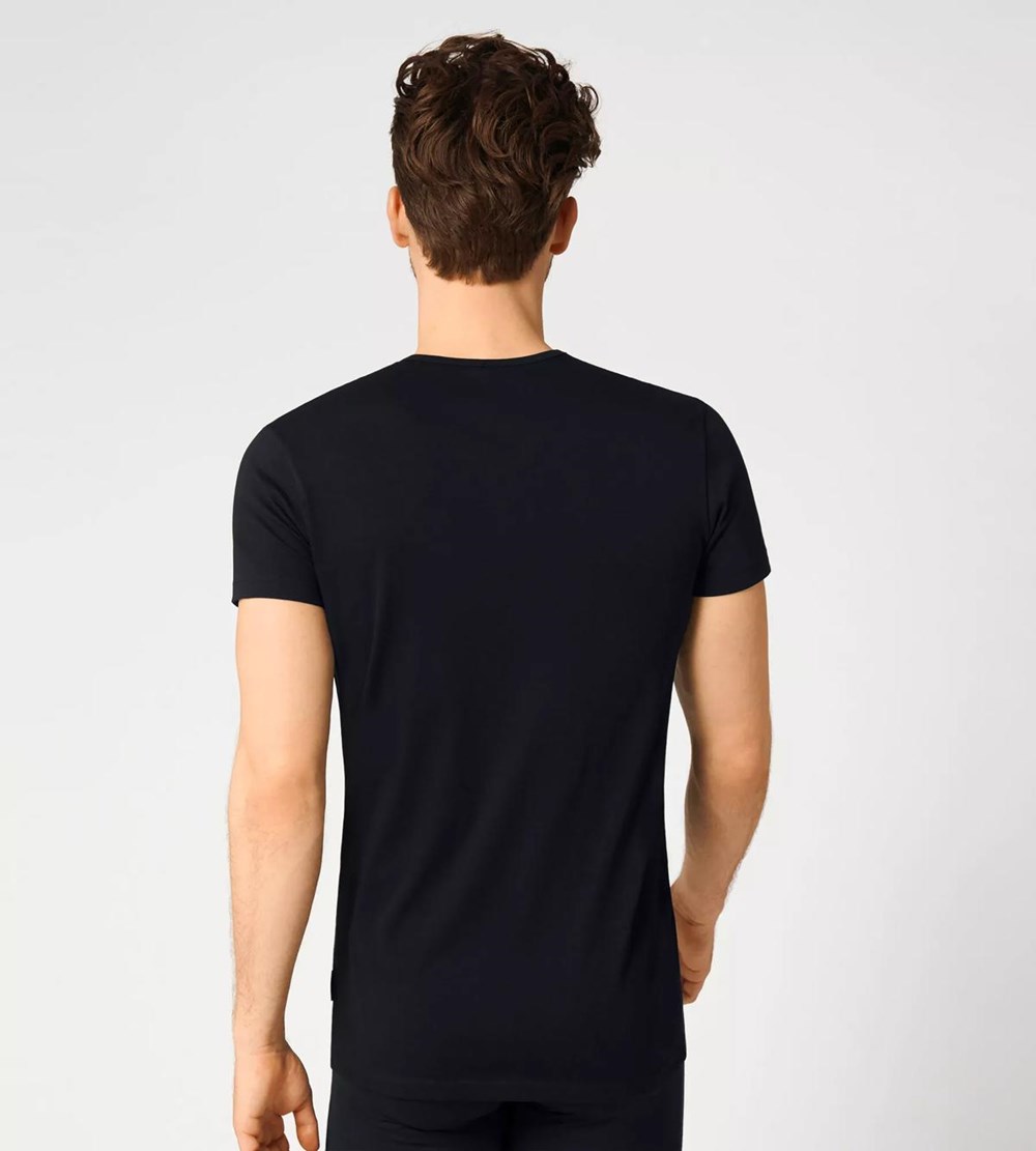 Sloggi 24/7 Shirt With Short Sleeves Black | 57301-USZJ