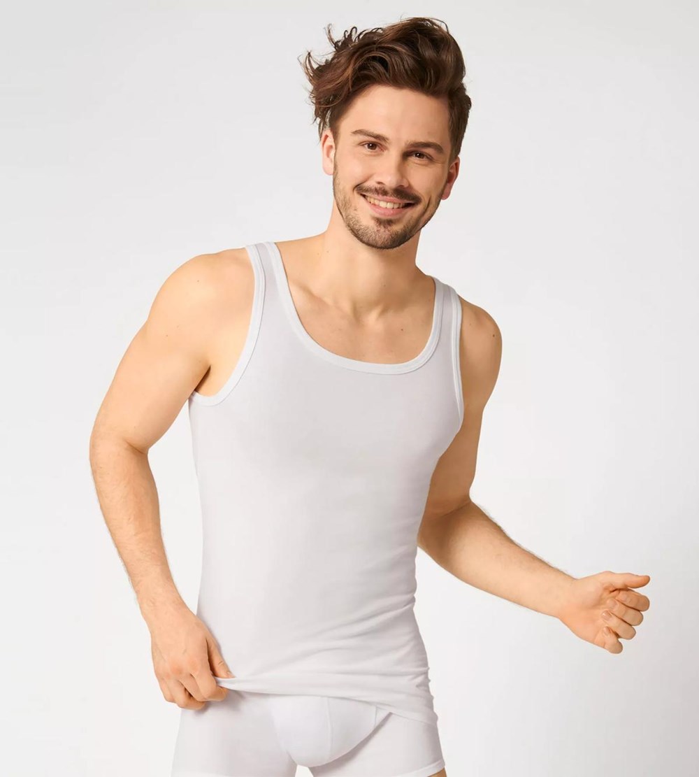 Sloggi Basic Vest Tank Top White | 69473-DPMT