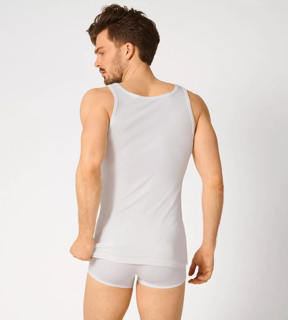 Sloggi Basic Vest Tank Top White | 69473-DPMT