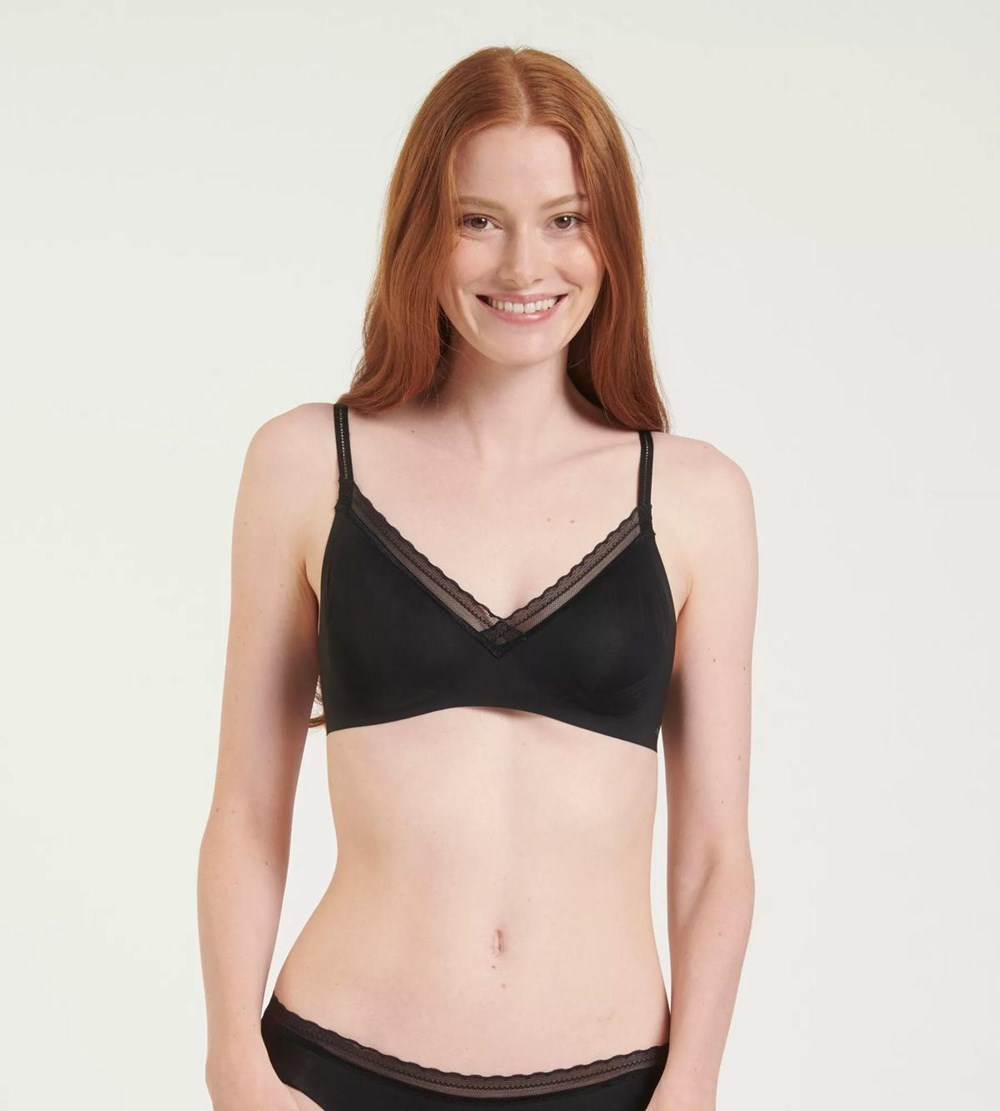 Sloggi Body Adapt Twist Non-wired Bra Black | 23508-KGVX