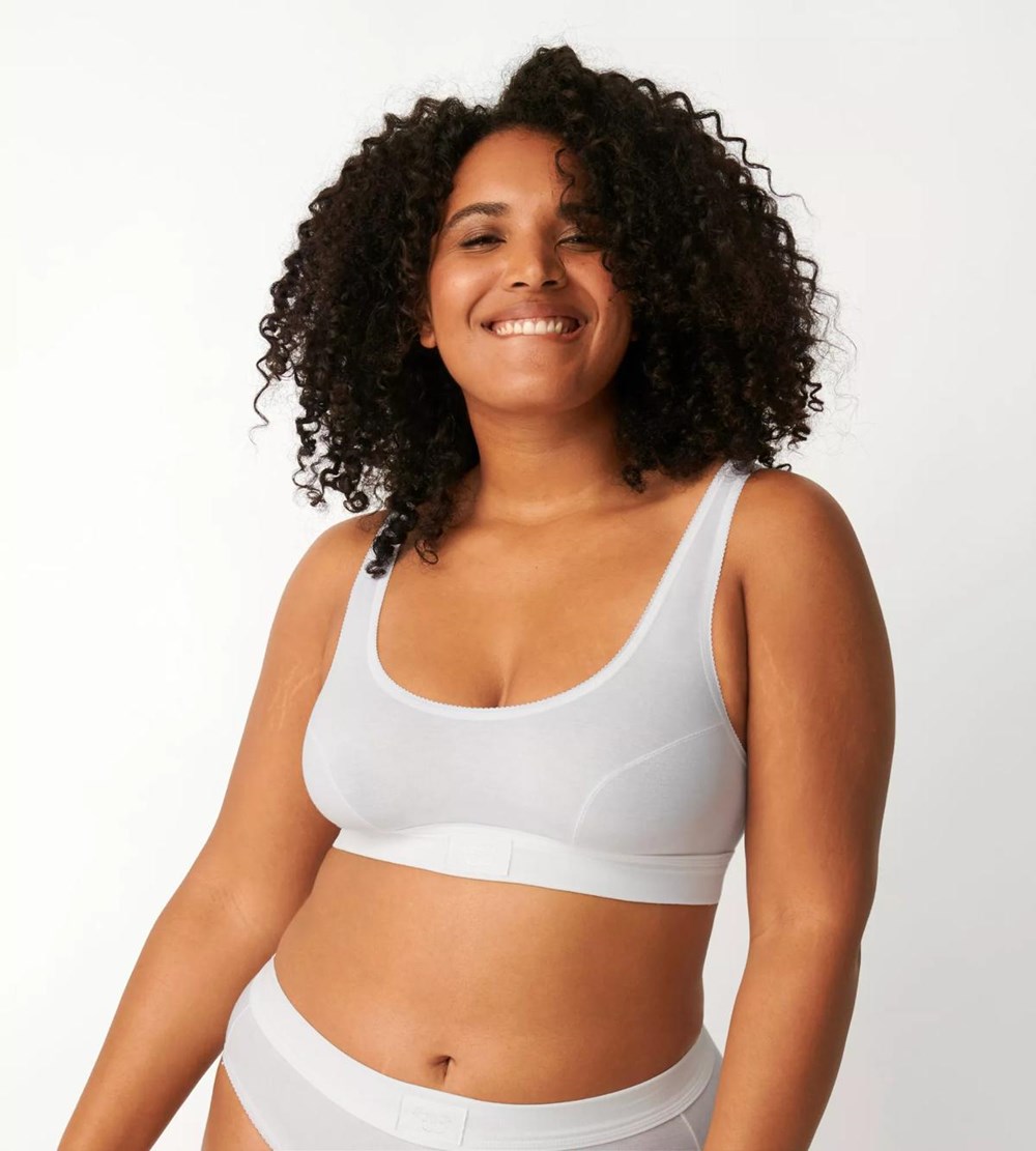 Sloggi Double Comfort Sports Top White | 75419-YQRK