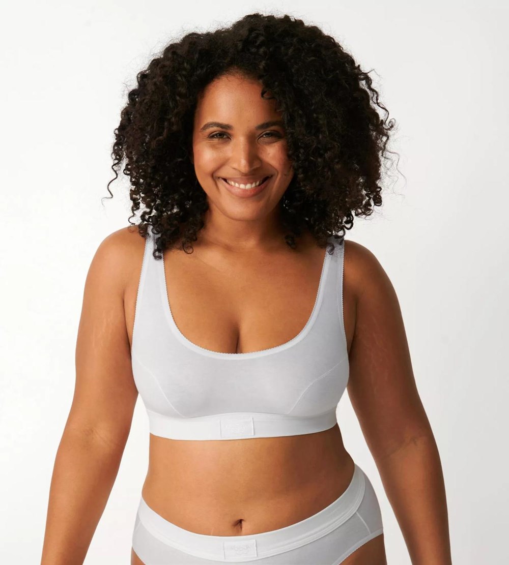 Sloggi Double Comfort Sports Top White | 75419-YQRK