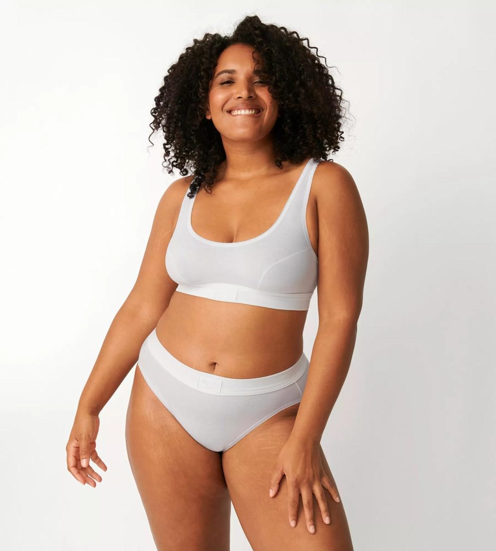 Sloggi Double Comfort Sports Top White | 75419-YQRK