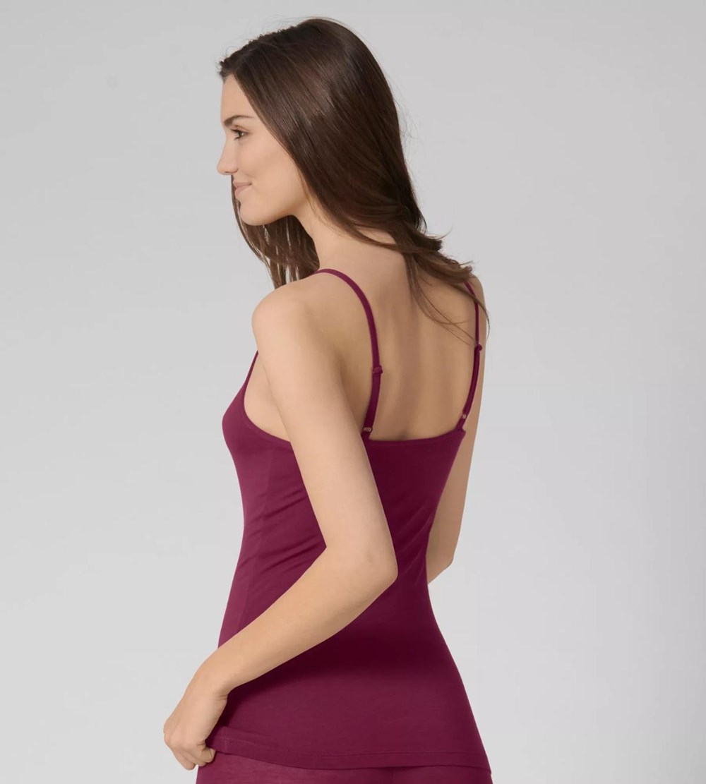 Sloggi Ever Cosy Top With Spaghetti Straps Dark Wine | 50396-EDSM