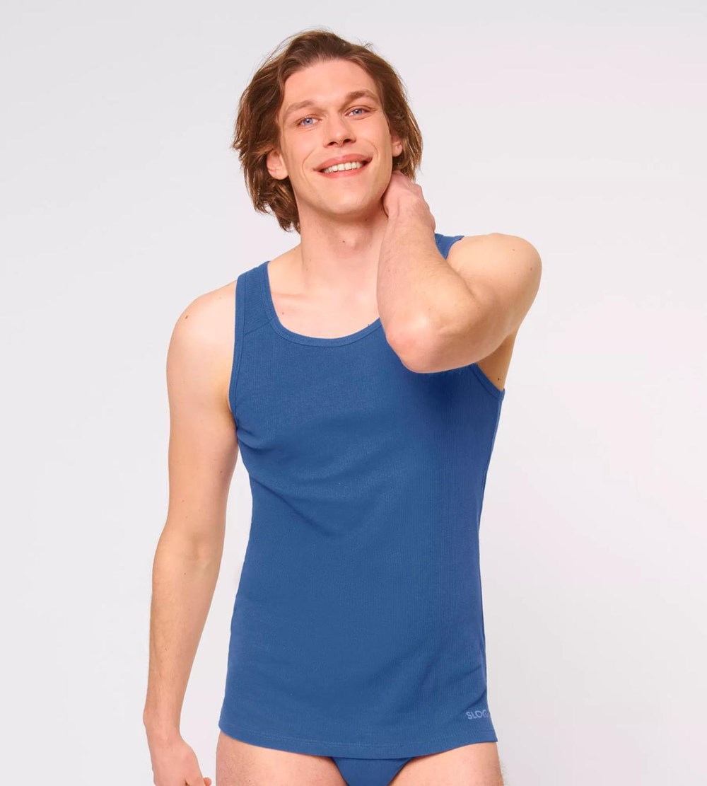 Sloggi Free Evolve Vest Tank Top Summer sky | 35017-HMTP