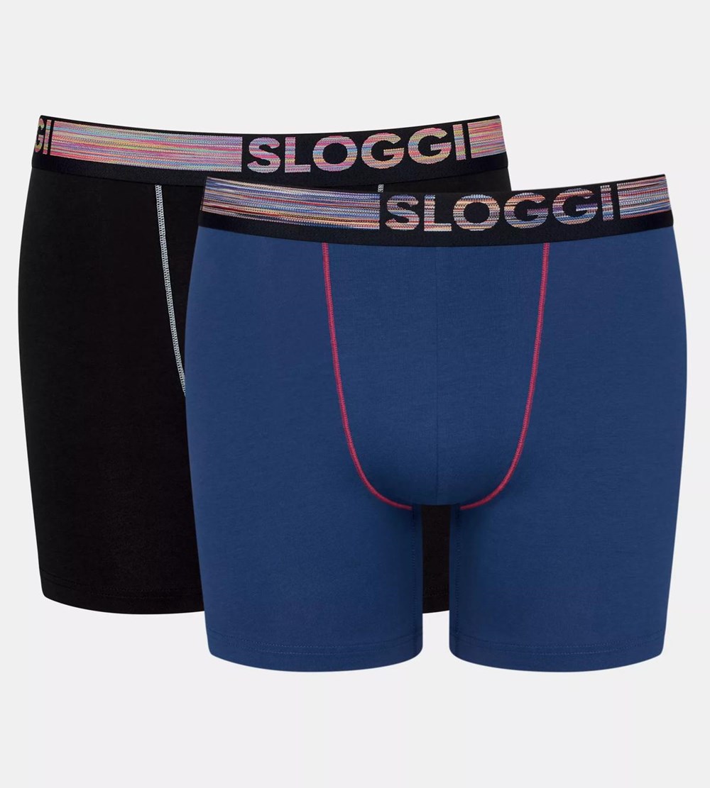 Sloggi Go Abc Natural Shorts Blue - Dark Combination | 03841-IQWC