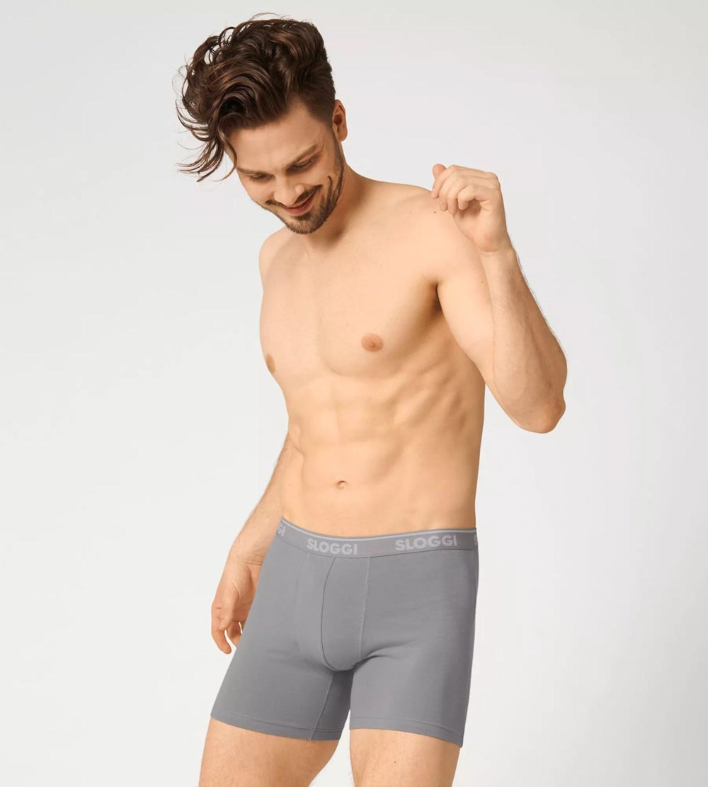 Sloggi Go Abc Shorts Stone Grey | 95267-VBUZ