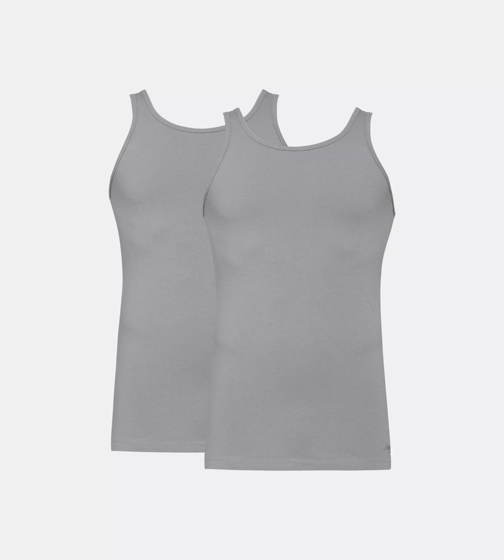 Sloggi Go Abc Vest Tank Top Stone Grey | 63109-ELDC