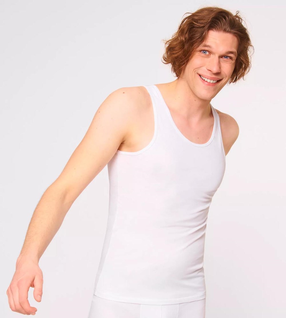 Sloggi Go Abc Vest Tank Top White | 57893-FZRJ