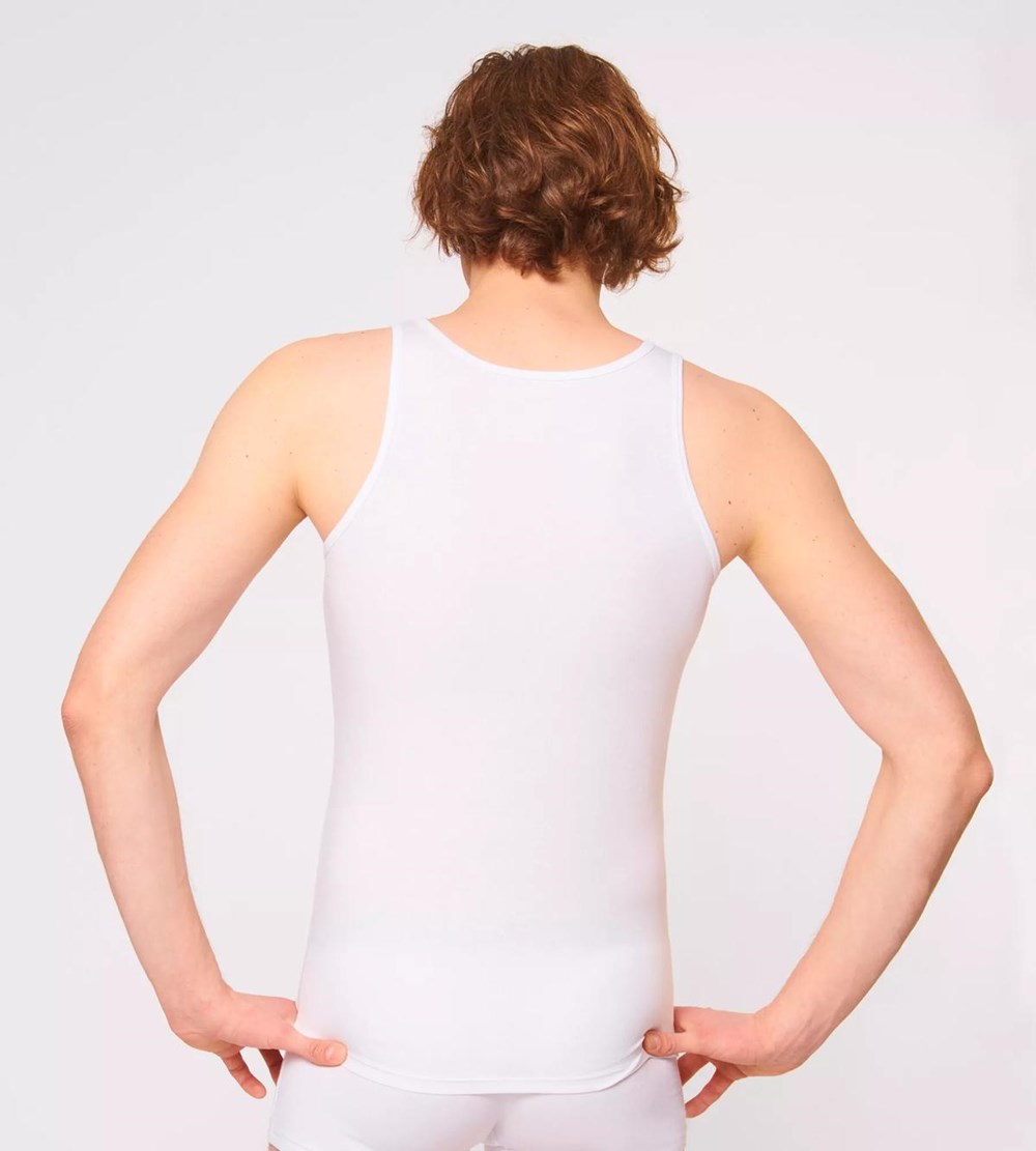 Sloggi Go Abc Vest Tank Top White | 57893-FZRJ