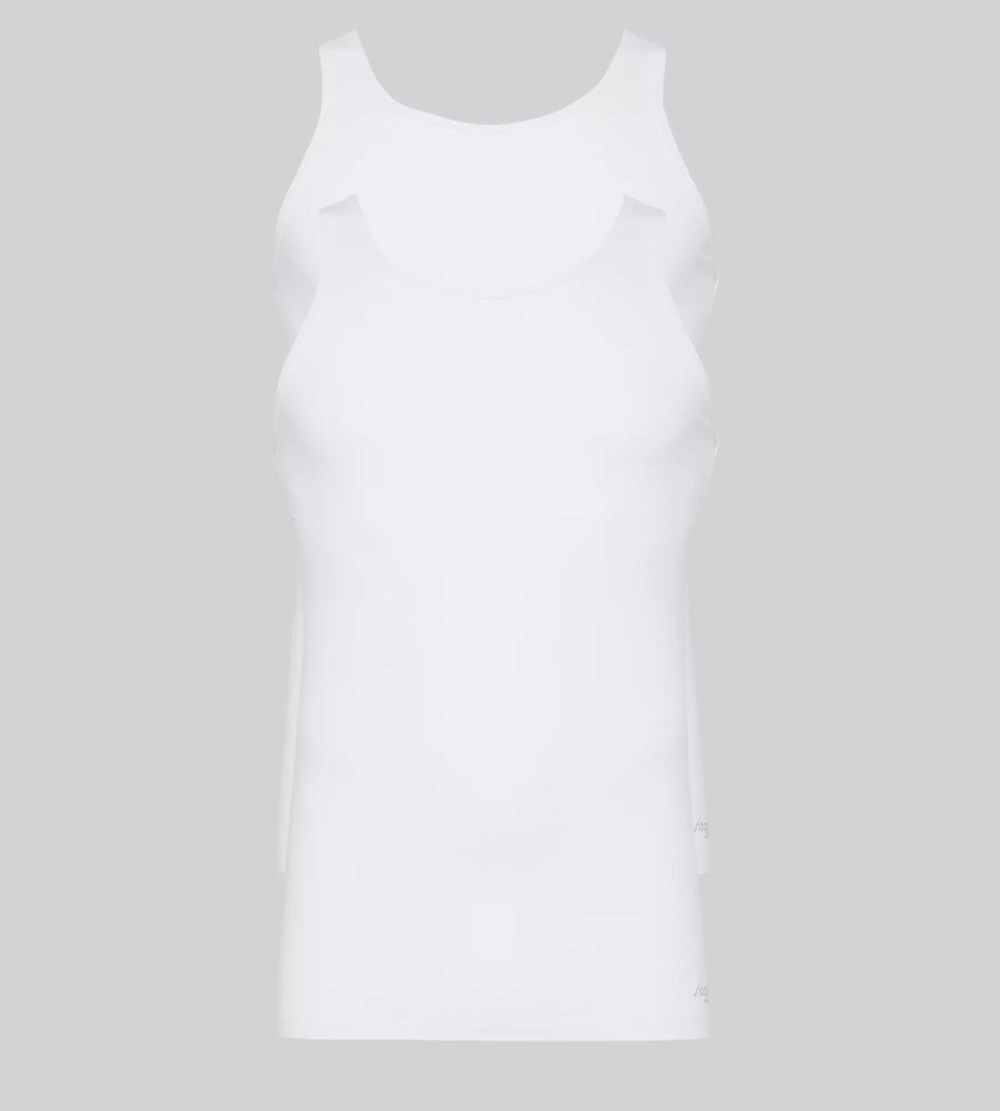 Sloggi Go Abc Vest Tank Top White | 57893-FZRJ