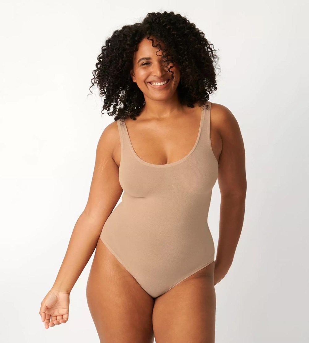 Sloggi Go Allround Body With Spaghetti Strap Peanut Butter | 12540-AIQK