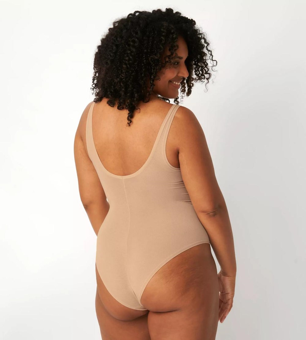 Sloggi Go Allround Body With Spaghetti Strap Peanut Butter | 12540-AIQK