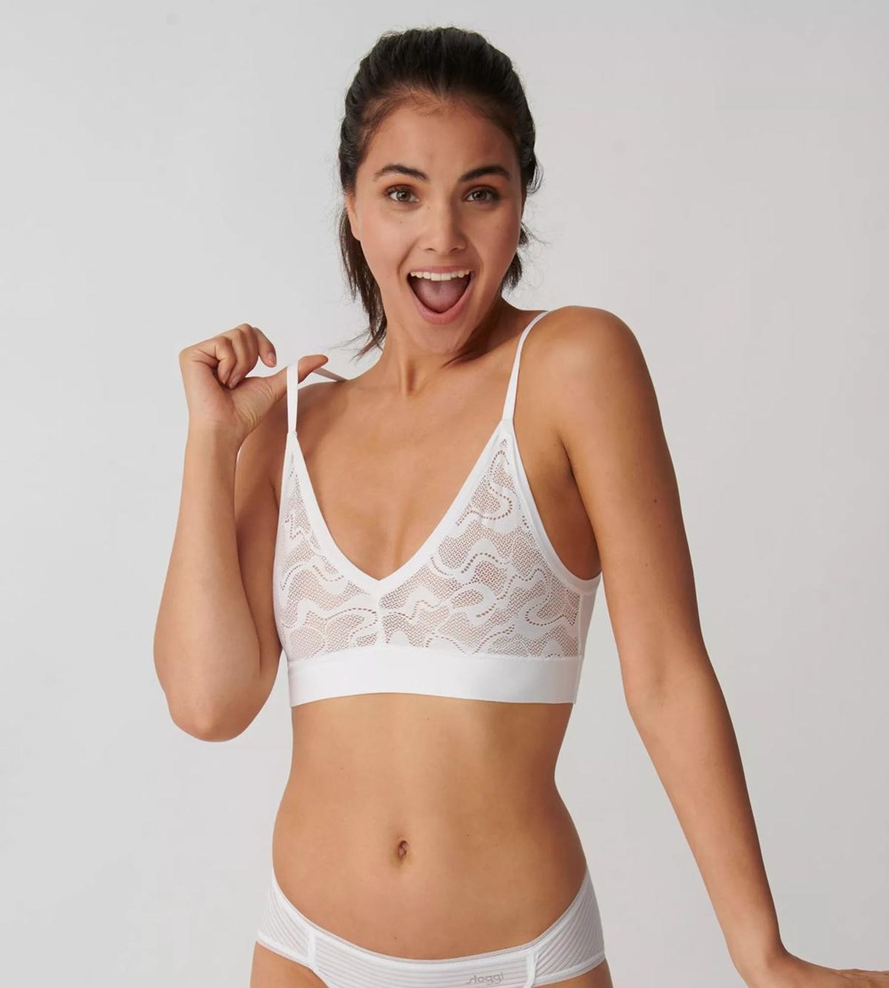 Sloggi Go Allround Lace Bralette White | 48690-GKOR