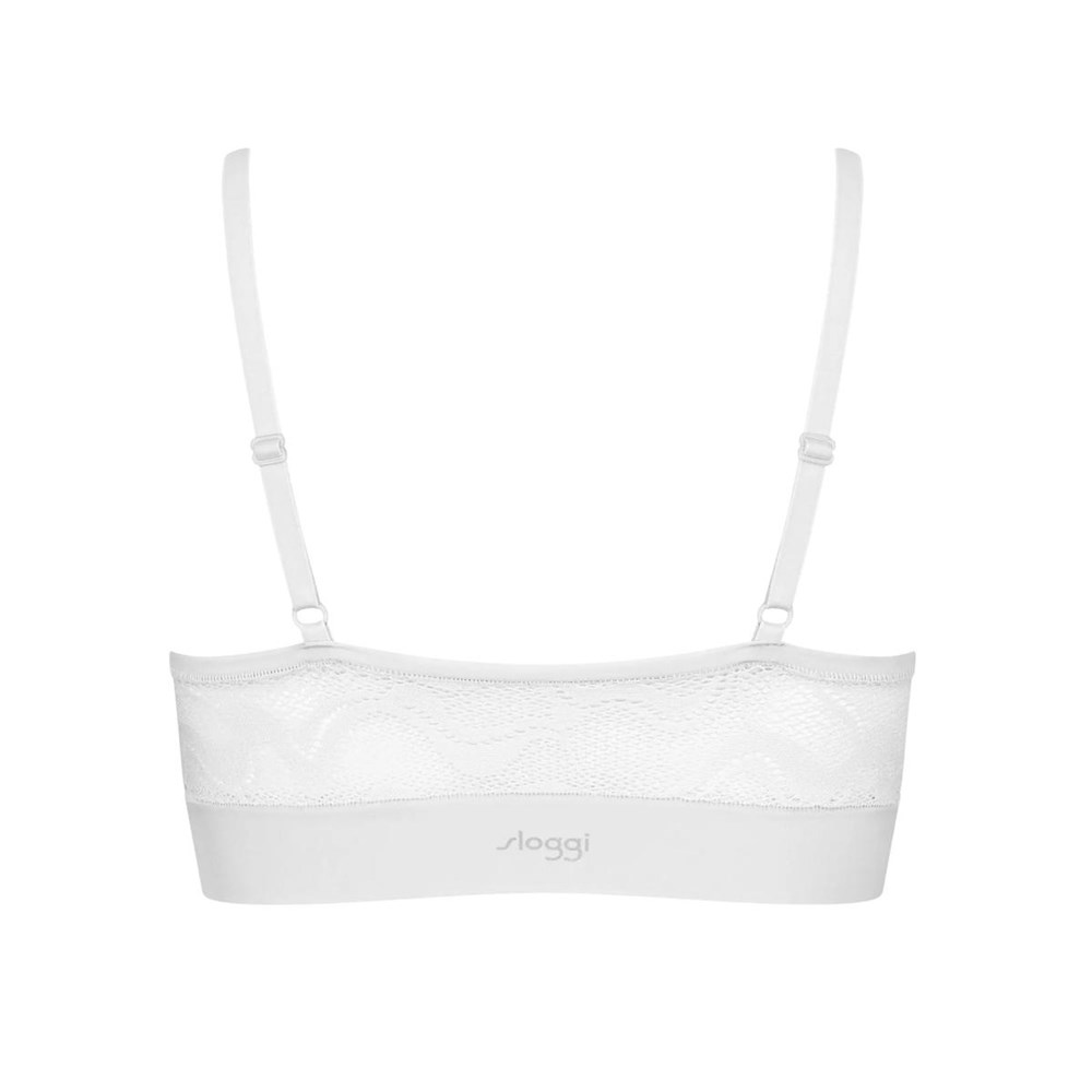 Sloggi Go Allround Lace Padded Bra White | 97321-KBHI