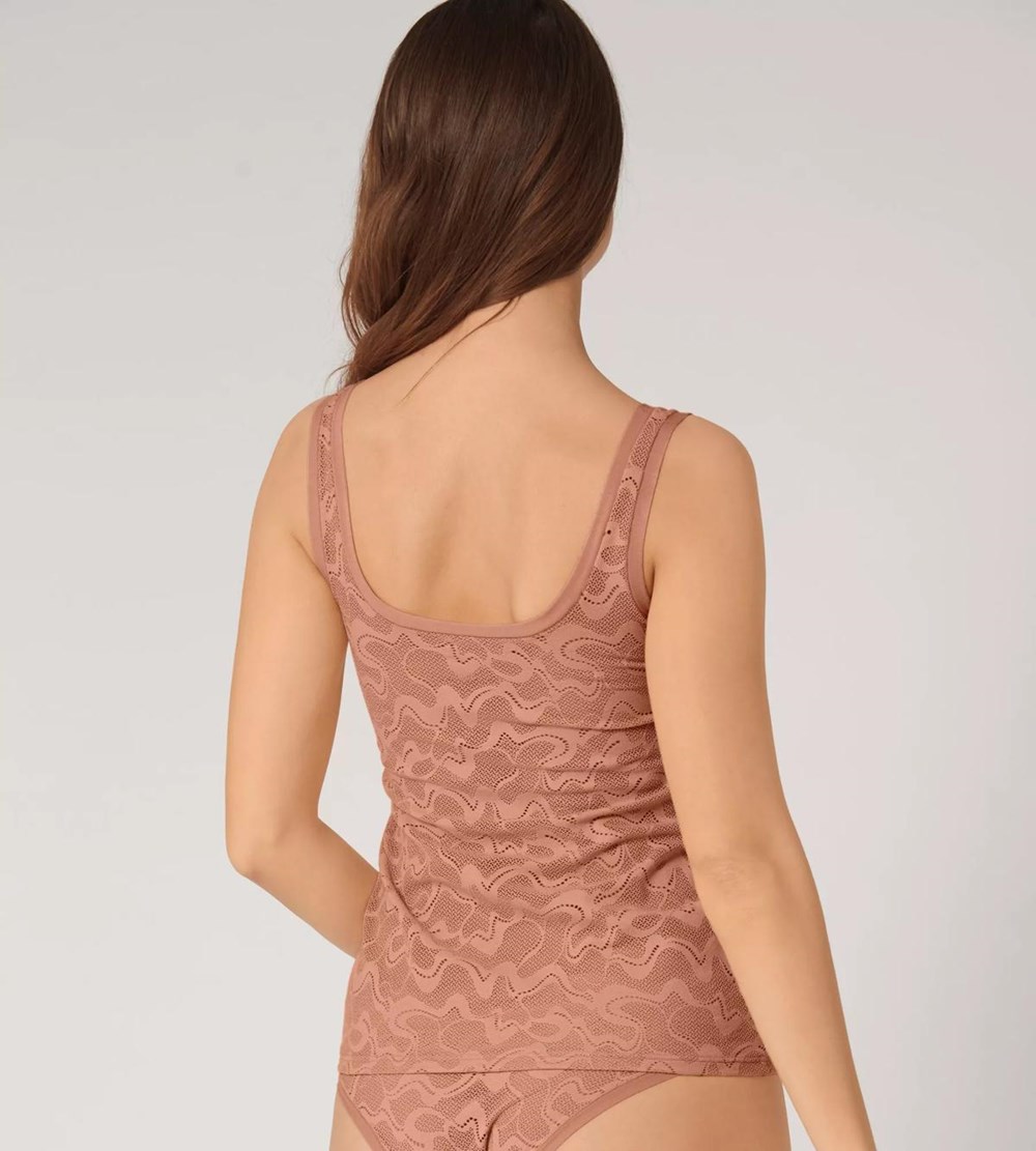 Sloggi Go Allround Lace Top With Spaghetti Straps Indian Summer | 92658-TQDN