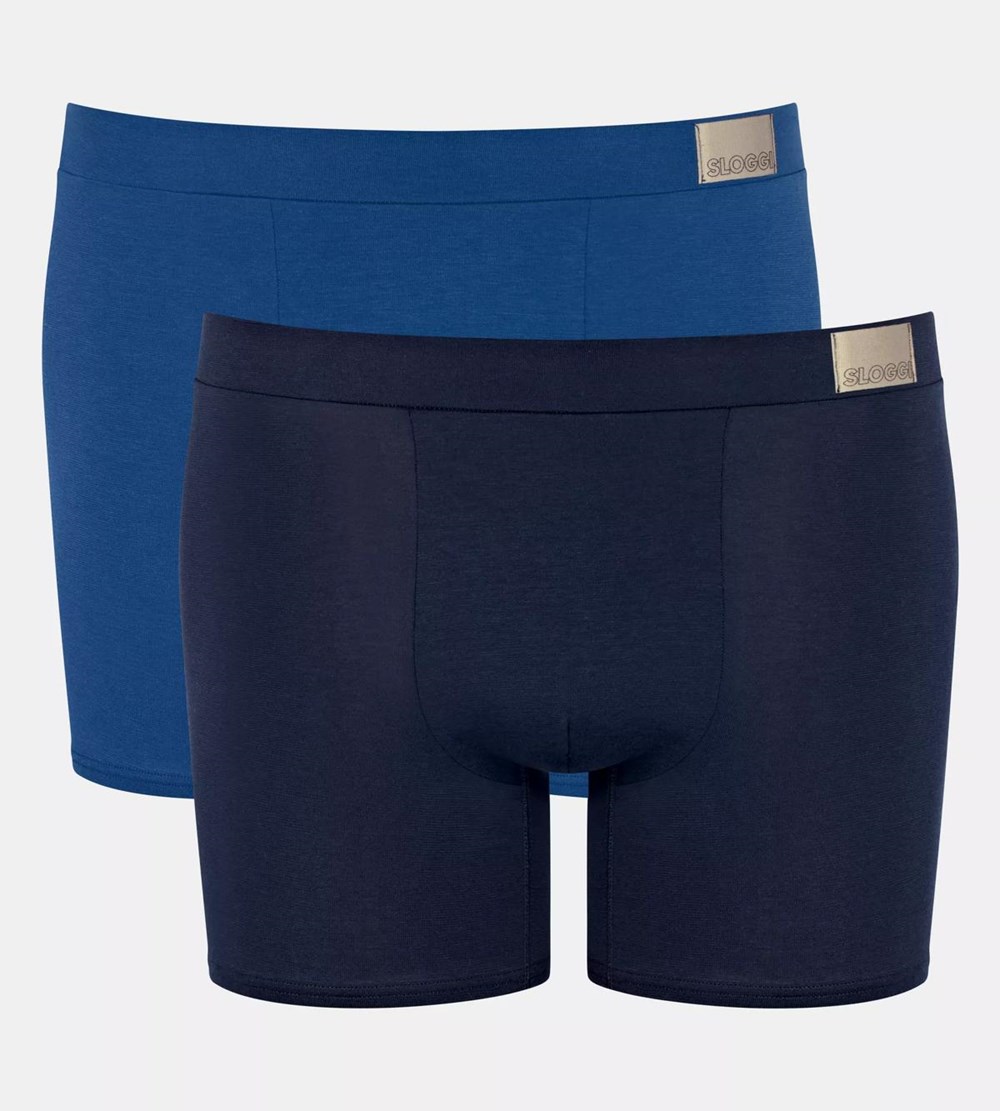 Sloggi Go Natural Shorts Blue - Dark Combination | 31264-TYCQ