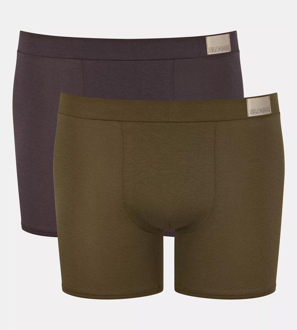 Sloggi Go Natural Shorts Brown - Dark Combination | 50492-JWFL