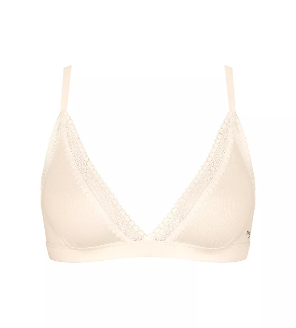 Sloggi Go Ribbed Bralette Angora | 71250-CWSV