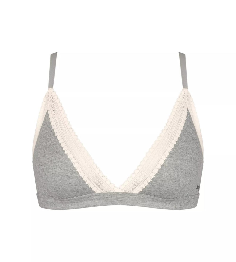 Sloggi Go Ribbed Bralette Medium Grey Melange | 26154-KLFO