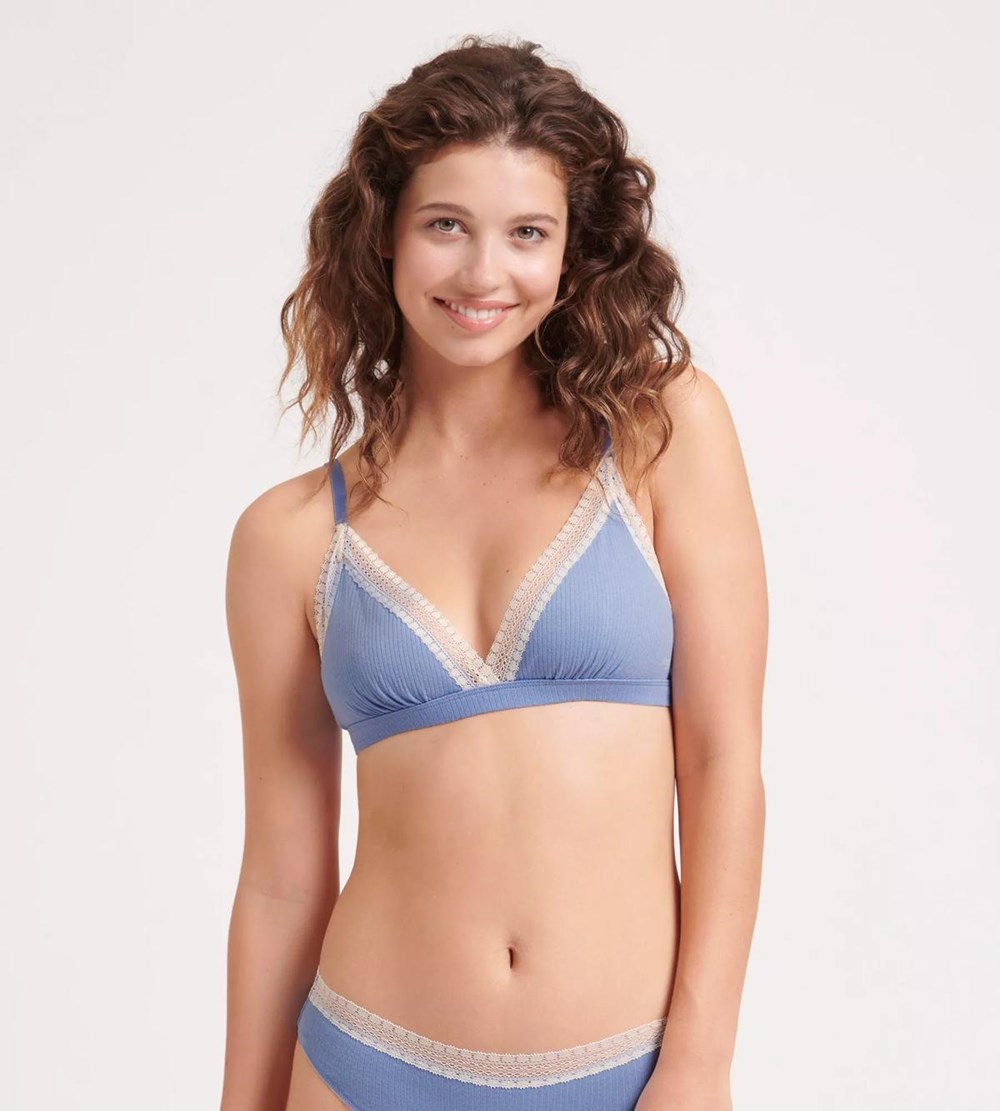 Sloggi Go Ribbed Bralette Riviera | 75206-OIAV