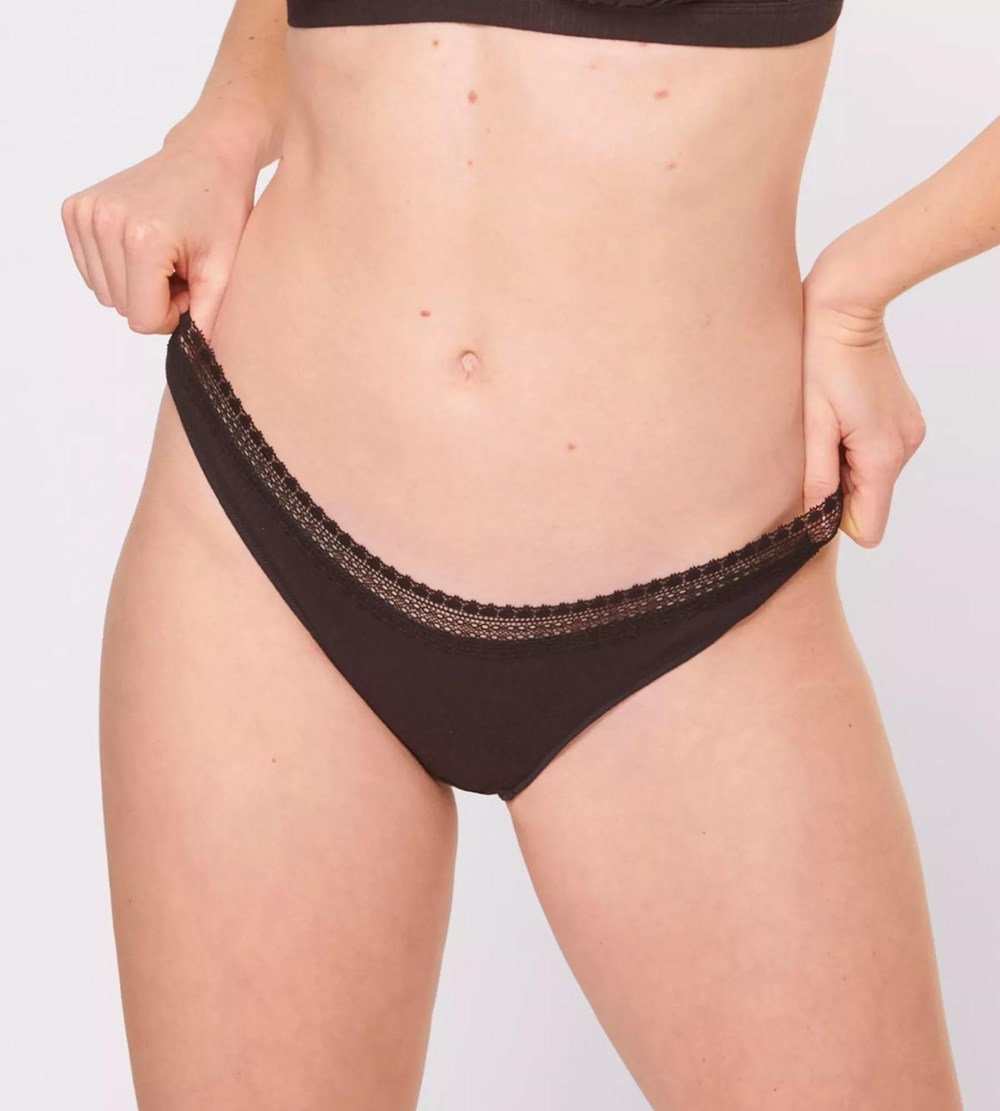 Sloggi Go Ribbed Brazilian Brief Black | 47619-HXSN