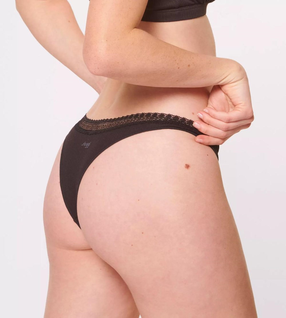 Sloggi Go Ribbed Brazilian Brief Black | 47619-HXSN