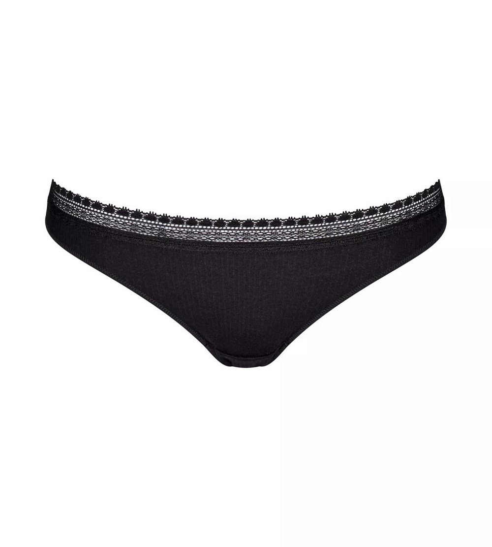 Sloggi Go Ribbed Brazilian Brief Black | 47619-HXSN