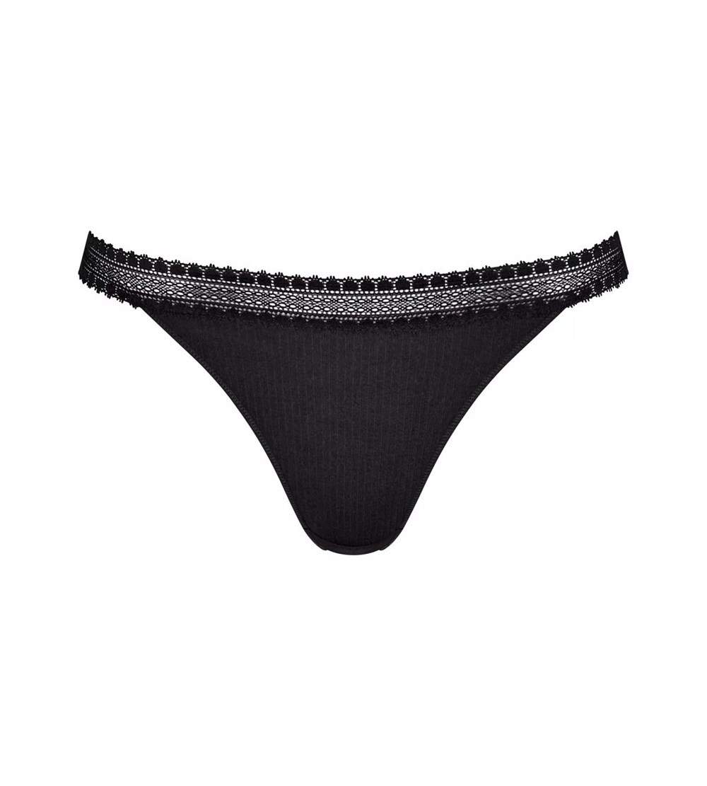 Sloggi Go Ribbed Brazilian Brief Black | 54601-LTGD