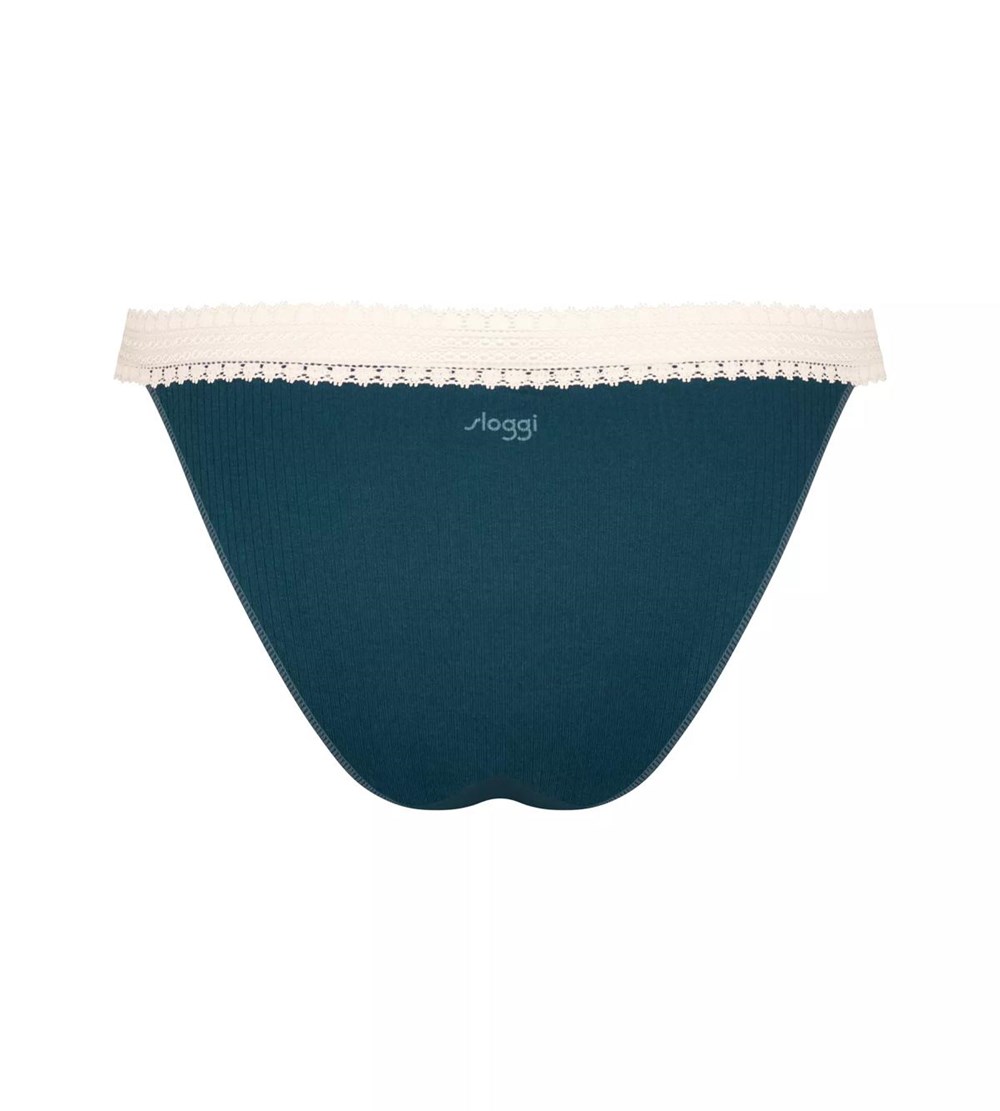 Sloggi Go Ribbed Brazilian Brief Blue - Light Combination | 57134-OIXC