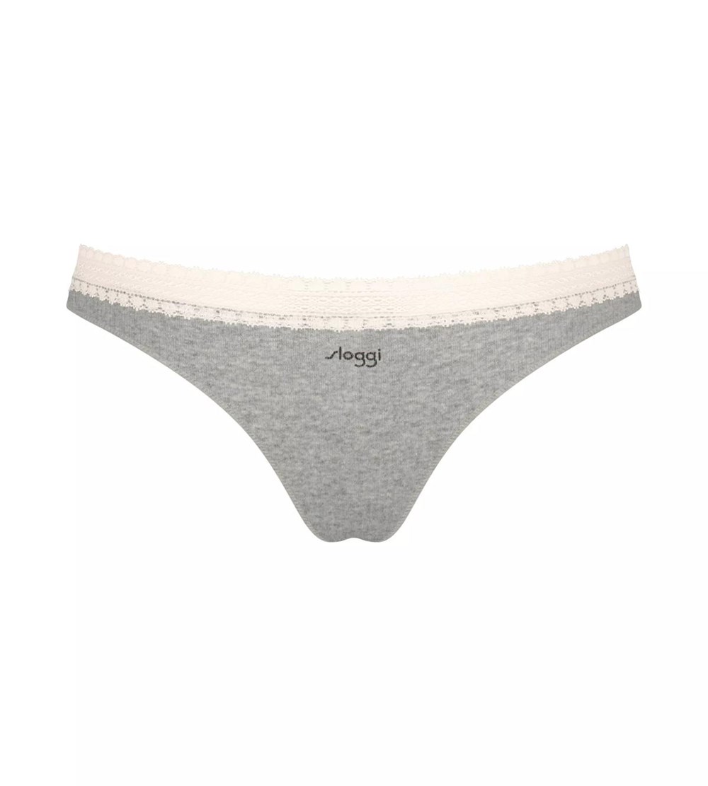 Sloggi Go Ribbed Brazilian Brief Blue - Light Combination | 59380-FBTZ