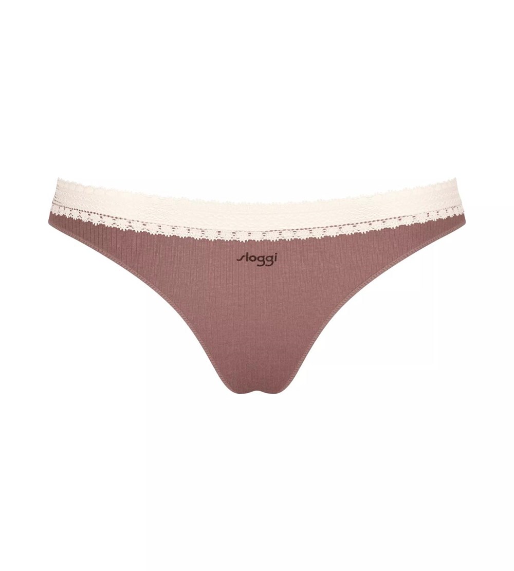 Sloggi Go Ribbed Brazilian Brief Brown - Light Combination | 20587-YWIG