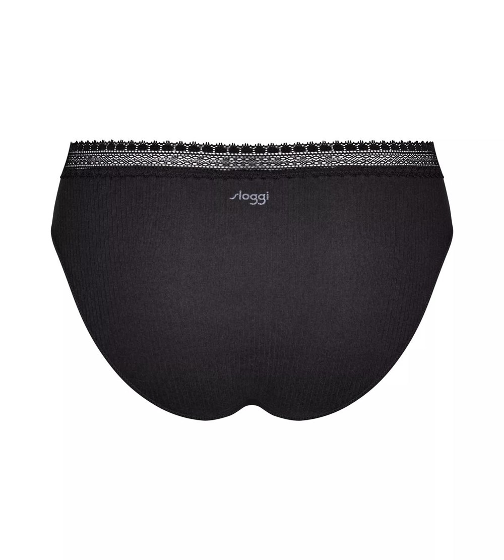 Sloggi Go Ribbed Tai Brief Black Combination | 28361-VDEU