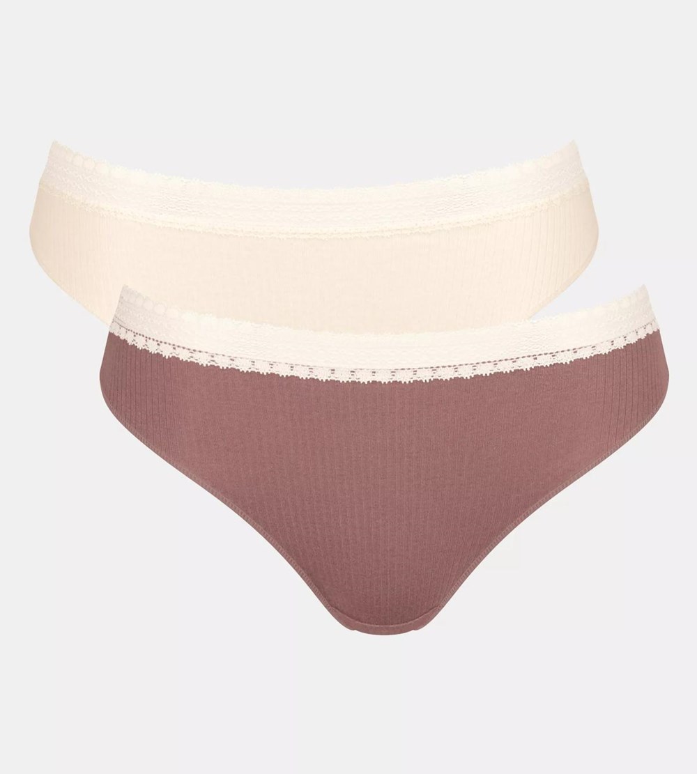 Sloggi Go Ribbed Tai Brief Brown - Light Combination | 05974-JKBS