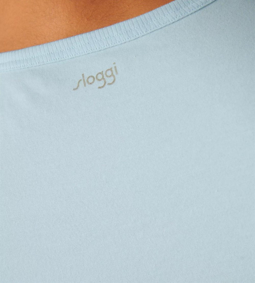 Sloggi Go Shirt Vest Tank Top Sky | 14753-ZCUT