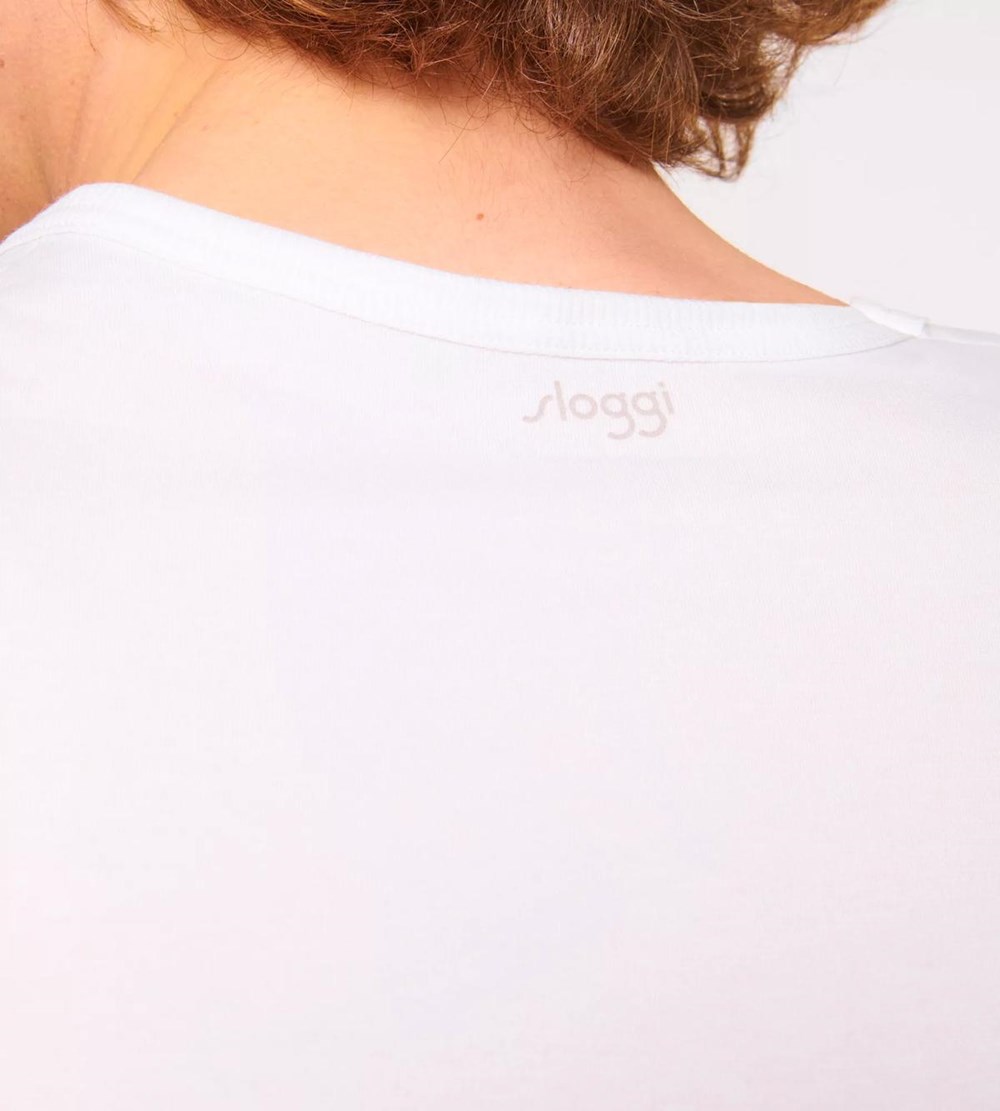 Sloggi Go Shirt Vest Tank Top White | 78163-ZWNT