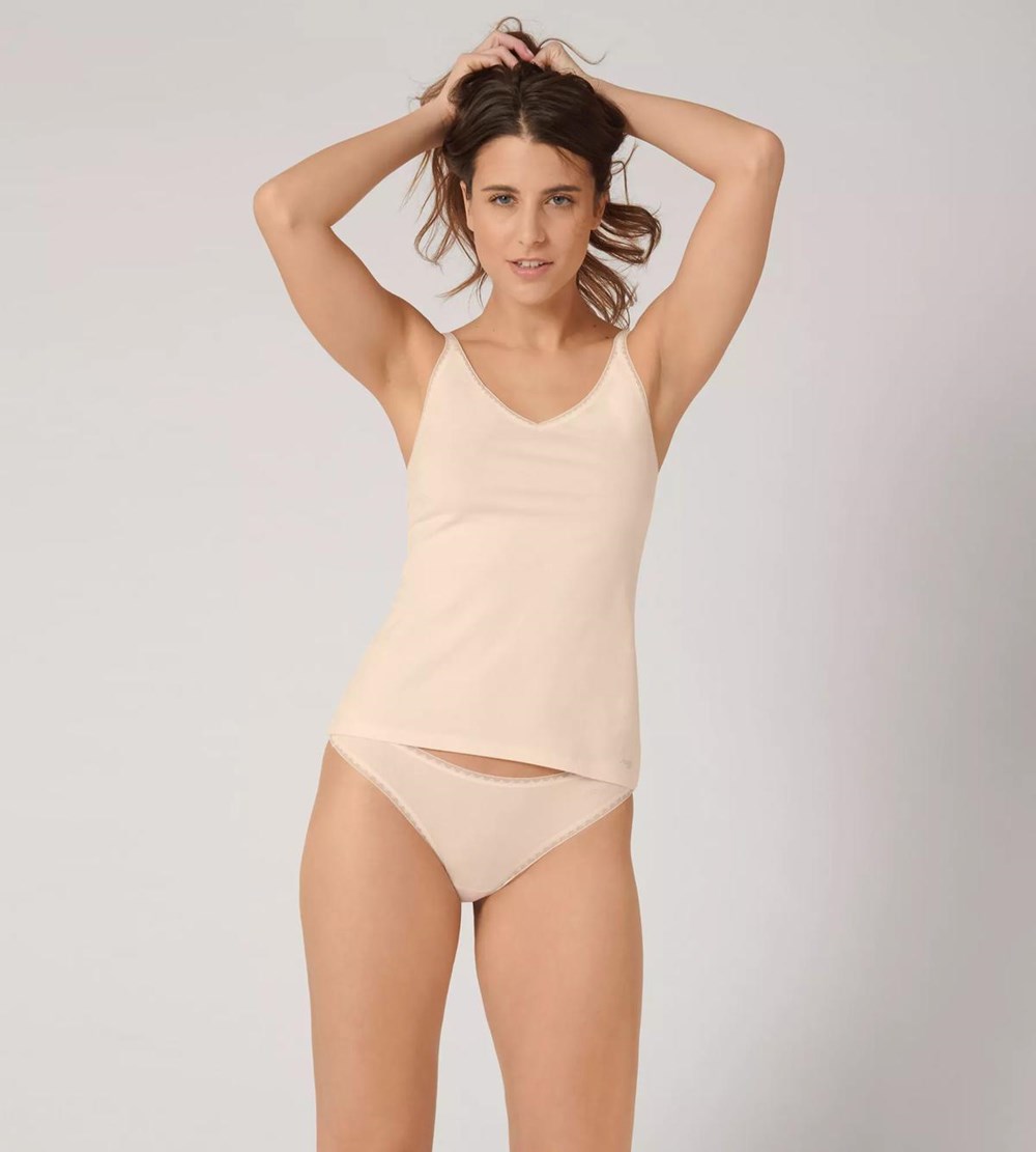 Sloggi Go Top With Spaghetti Straps Fresh powder | 14293-EJRQ