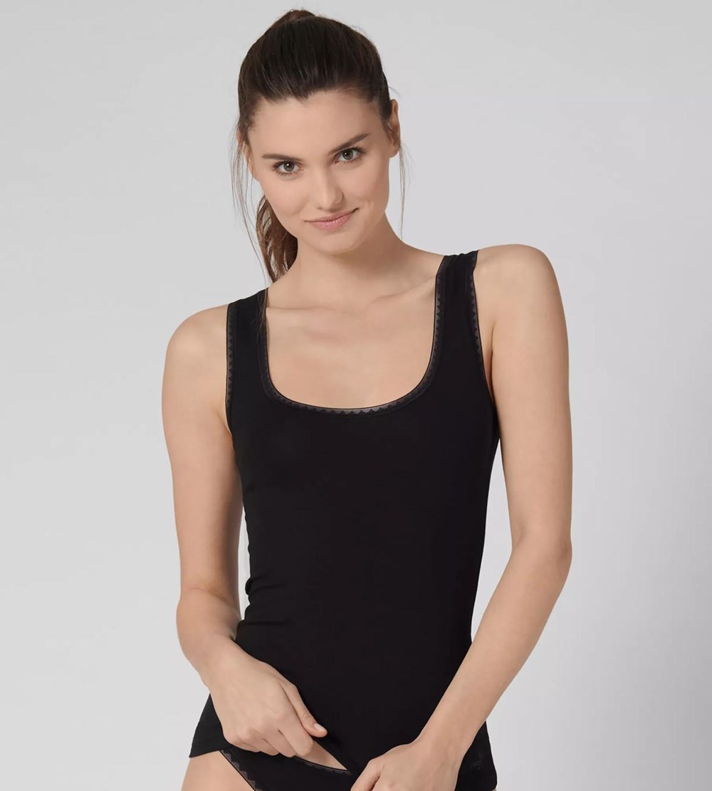 Sloggi Go Vest Tank Top Black | 02913-DOEN