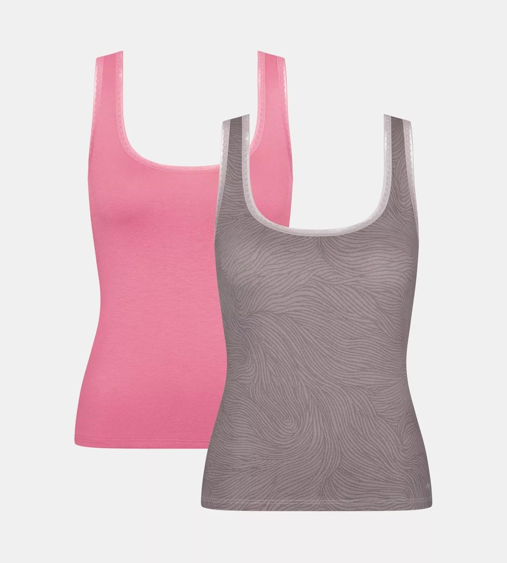 Sloggi Go Vest Tank Top Grey Combination | 85971-WKPM