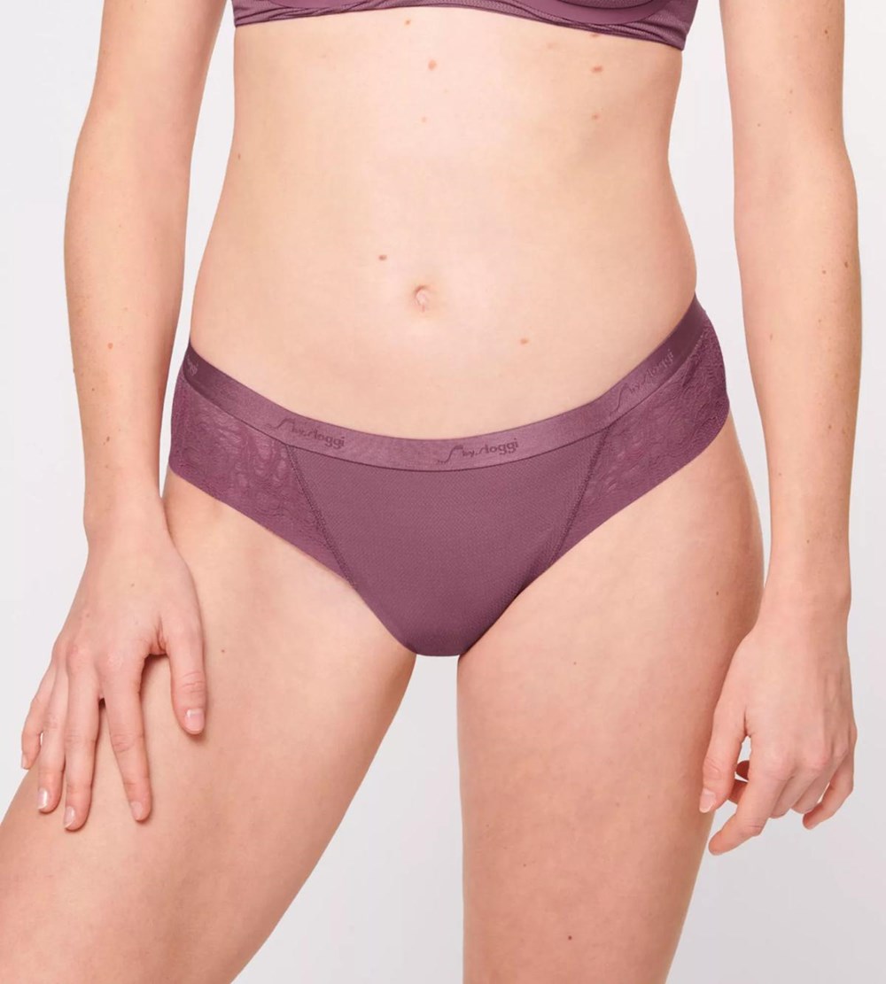 Sloggi S Shadow Brazilian Brief Lila Clover | 63908-ENUW