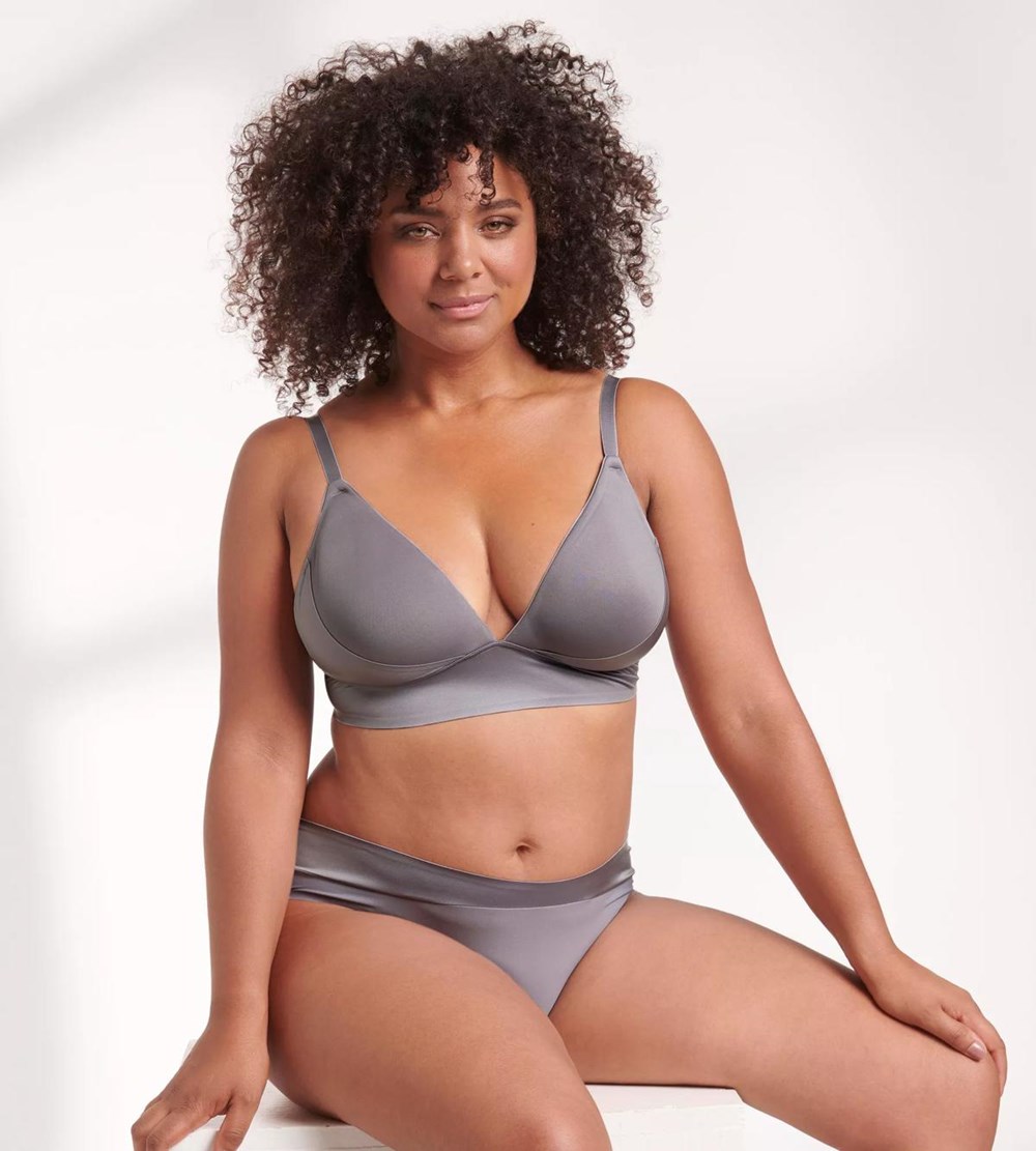 Sloggi S Smooth Padded Bra Grey shadow | 91403-AGVL