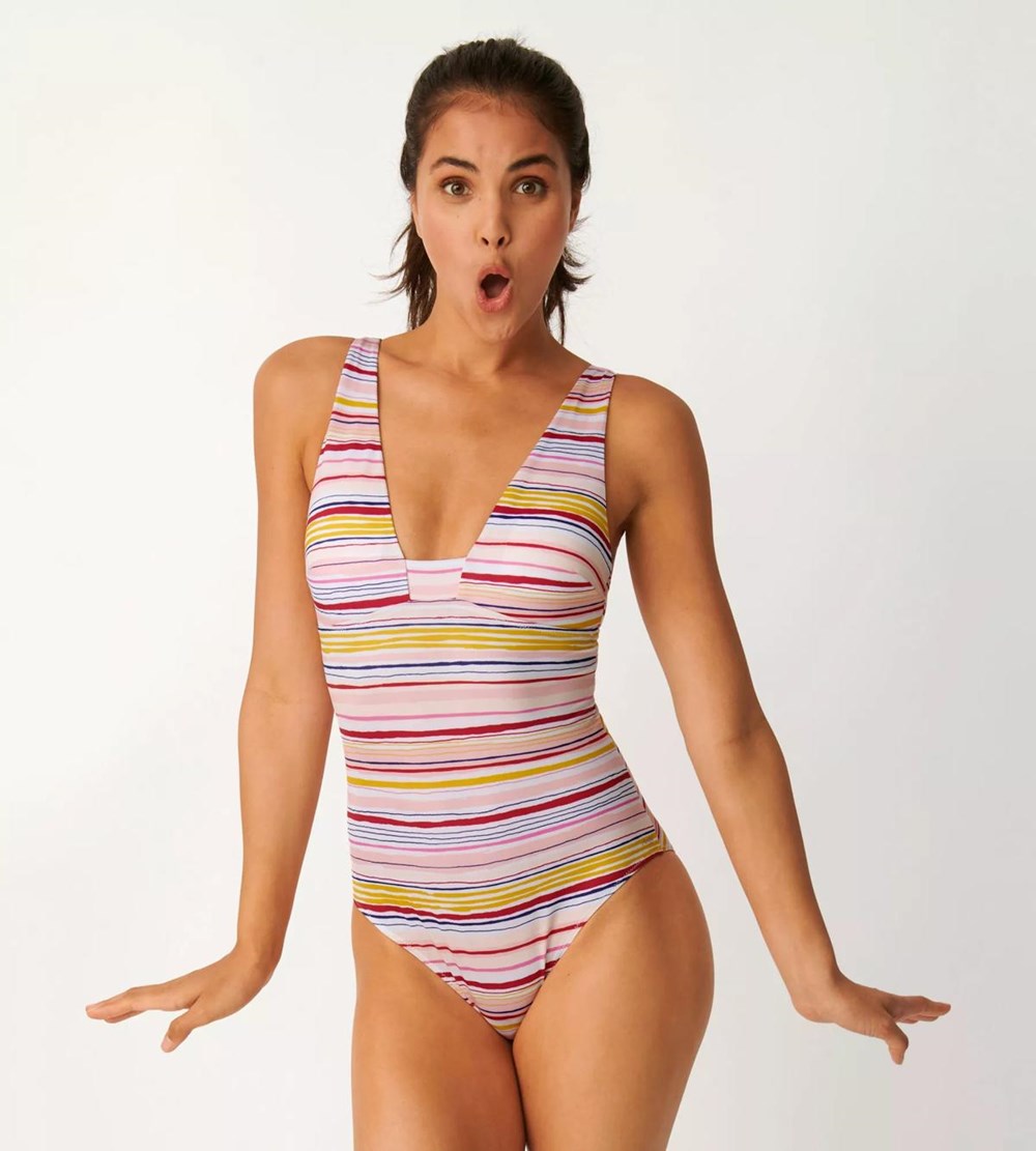 Sloggi Shore Candy Basslet Swimsuit With Padded Cups Yellow- Light Combination | 59704-OYQK