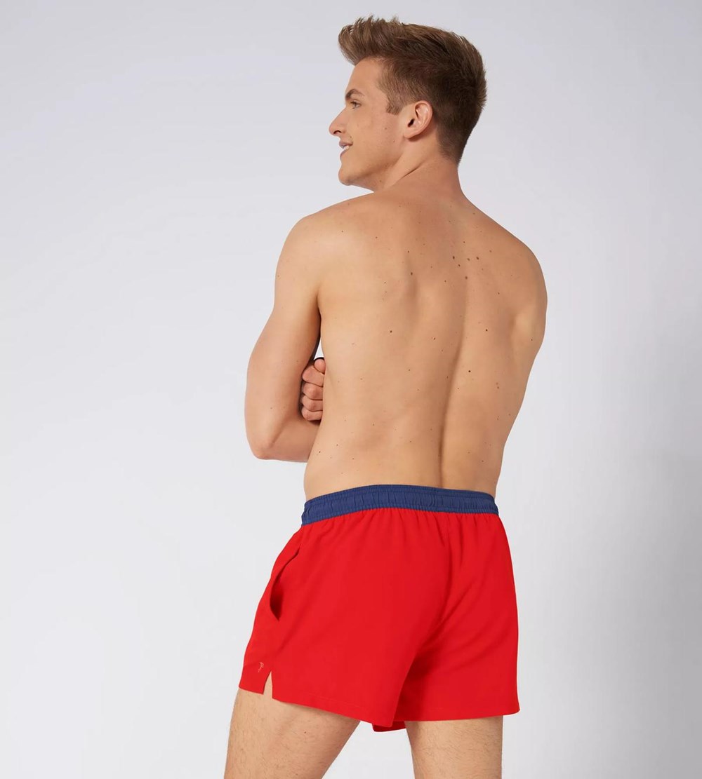 Sloggi Shore Chukk Swimshorts Bright Red | 63140-RJSU