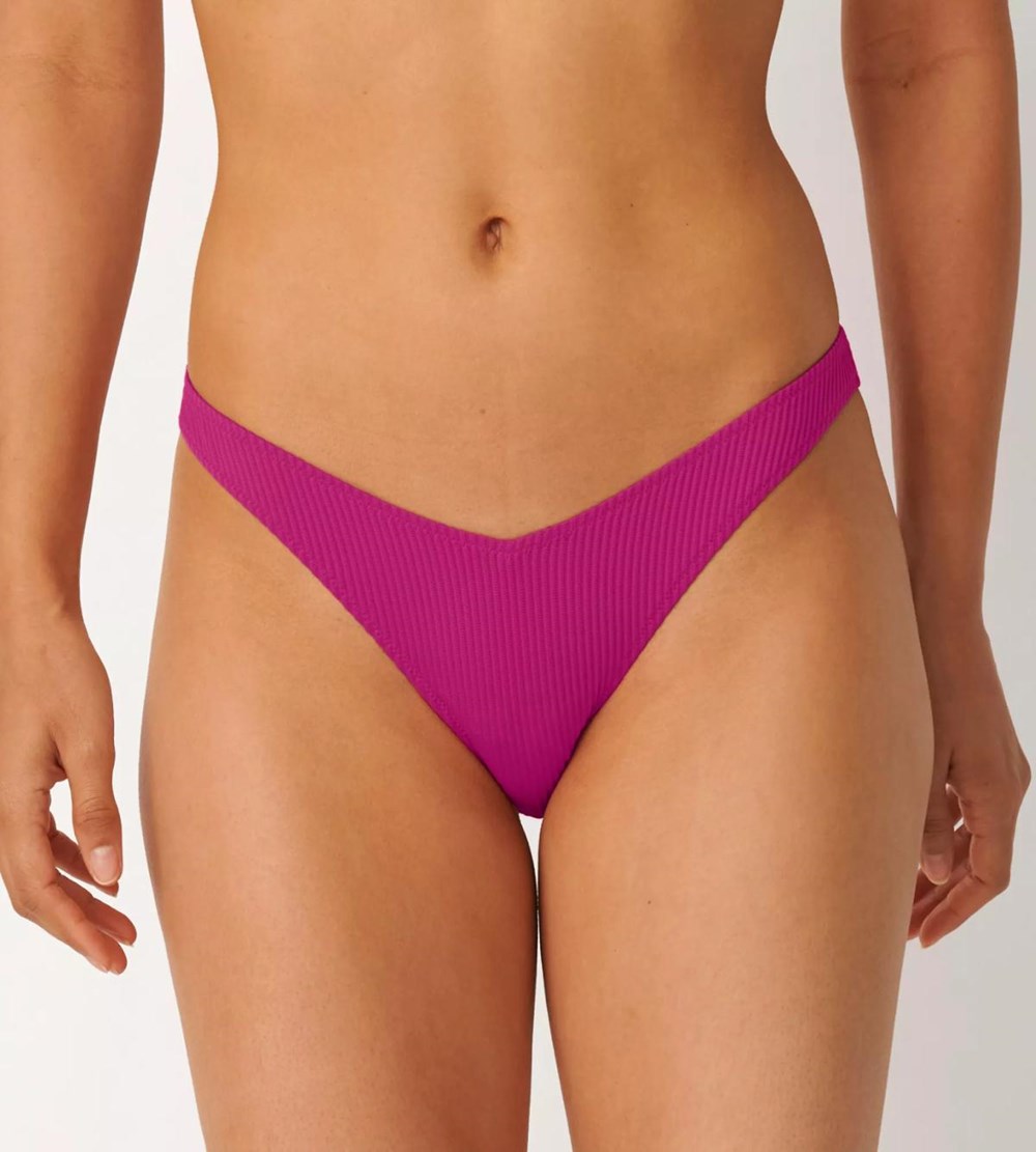 Sloggi Shore Dottyback Bikini Brazilian Brief Fuchsia flower | 09431-OIXN